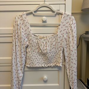 LA Hearts Floral Long Sleeve Blouse